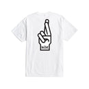 Loser Machine Good Luck Fingers T-Shirt White / M  - Customhoj