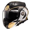 LS2 Advant X Flip-up Motorcycle Helmet Black Gold / S (55-56cm)  - Customhoj