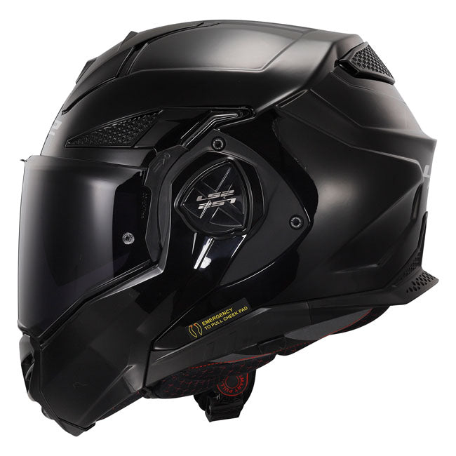LS2 Advant X Flip-up Motorcycle Helmet Gloss Black / XS (53-54cm)  - Customhoj