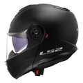 LS2 Strobe II Flip-Up Motorcycle Helmet Matte Black / S (55-56cm)  - Customhoj