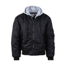 MA-1 Bomber Flight Hooded Jacket Black / S  - Customhoj