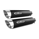 Miller Cubana Euro 3 Exhaust System for Suzuki 08-16 VLR 1800 / C 1800 R / Matte Black / Slash Cut Polished  - Customhoj