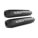 Miller Magellan Euro 3 Slip-On Mufflers for Kawasaki 09-16 VN1700 Vulcan Classic / Light Tourer / Matte Black / Tapered Matte Black  - Customhoj