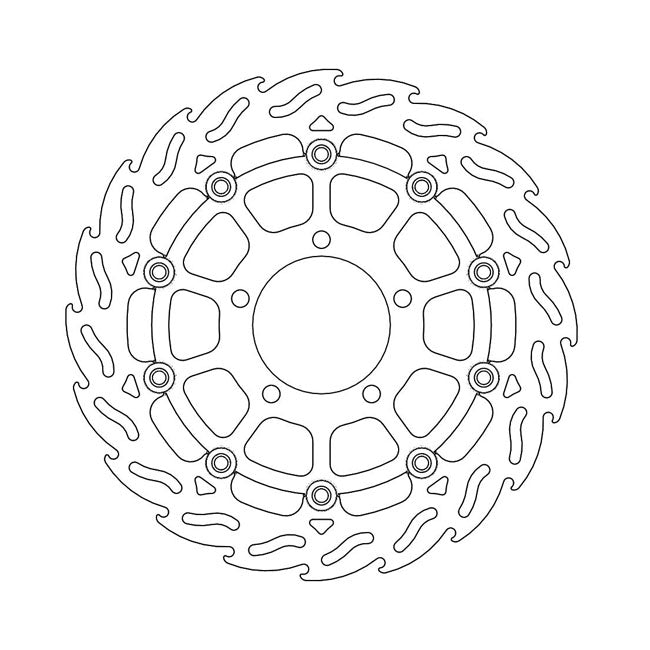 Moto-Master Brake Disc Kawasaki ER-6F 650 (non-ABS) 06-16 Moto-Master Flame Front Left Brake Disc for Kawasaki Customhoj