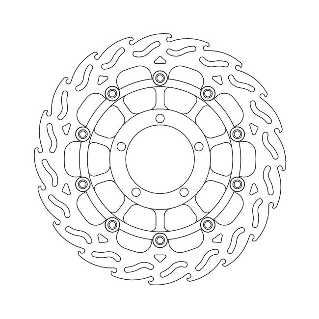 Moto-Master Brake Disc Triumph Daytona 675 06-12 Moto-Master Flame Front Left Brake Disc for Triumph Customhoj