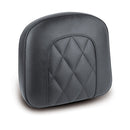 Mustang Original Style Sissy Bar Pad for Harley All HD and Aftermarket Sissy Bars / Uprights (excl. 18-25 Touring and Softail models) / Diamond / Black / 24 x 23 cm (9,5" x 9")  - Customhoj