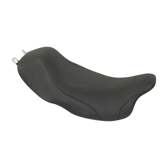 Mustang Tripper Solo Seat for Harley 08-25 Touring (excl. 23-25 CVO; 24-25 Road Glide / Street Glide) / Black / Plain  - Customhoj