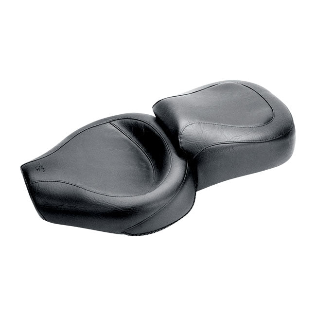 Mustang Wide Touring 2-Up Seat for Harley 82-03 XL Sportster with 7.9 liter tank / Plain  - Customhoj