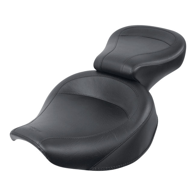 Mustang Wide Touring 2-Up Seat for Harley 82-94 FXR / Plain  - Customhoj