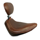 Mustang Wide Tripper Solo Seat for Harley 00-05 Softail Standard / Springer / Heritage / Plain / Distressed Brown / With backrest  - Customhoj