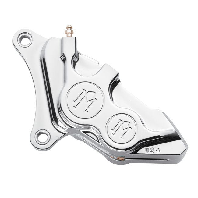 Performance Machine Brake Caliper 84-99 Touring / Front Left / Chrome Performance Machine 137X4B 4-piston Front Brake Caliper for Harley Customhoj