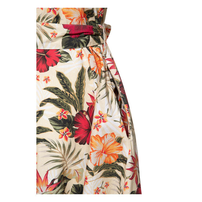 Queen Kerosin Aop Hawaiian Flowers Dress