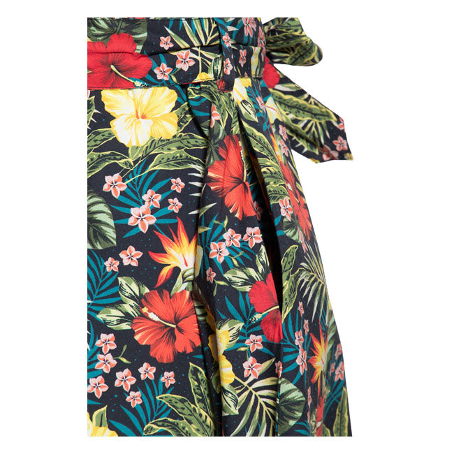 Queen Kerosin Aop Hawaiian Flowers Dress