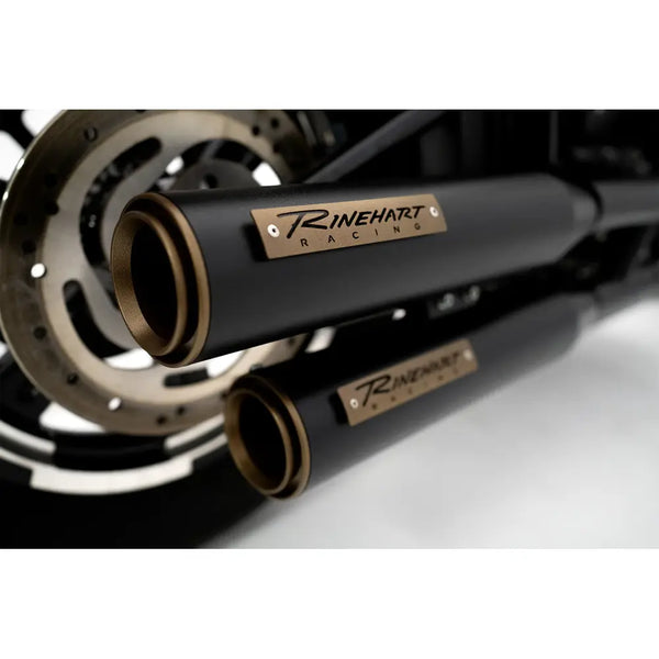 Rinehart 3.5" HP35 Slip-On Mufflers for Harley 18-24 Softail Slim / Low Rider / Street Bob / Breakout / Fat Boy / Black/Bronze  - Customhoj