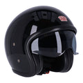 Roeg Sundown Open Sun Visor Motorcycle Helmet Gloss Black / XS (53-54cm)