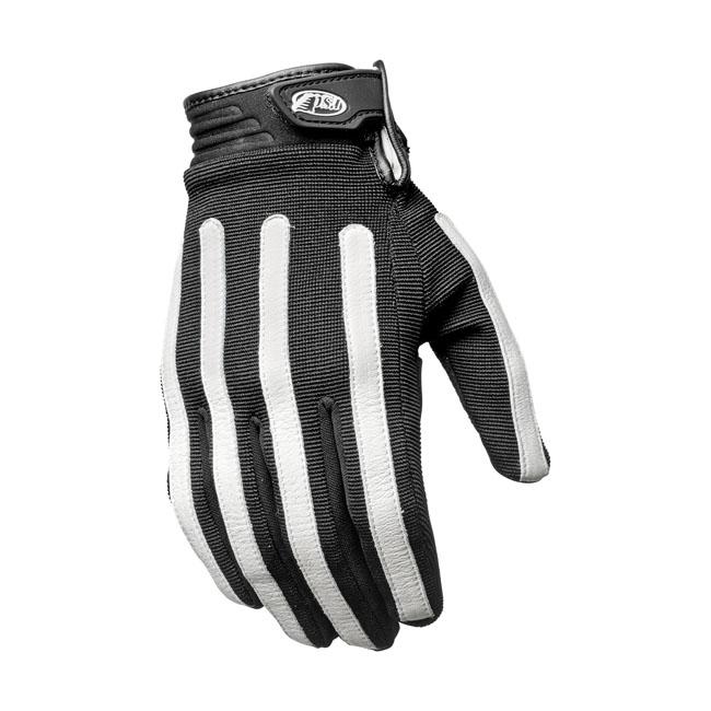 Roland Sands Design Gloves Black/White / S Roland Sands Strand Textile Motorcycle Gloves Customhoj