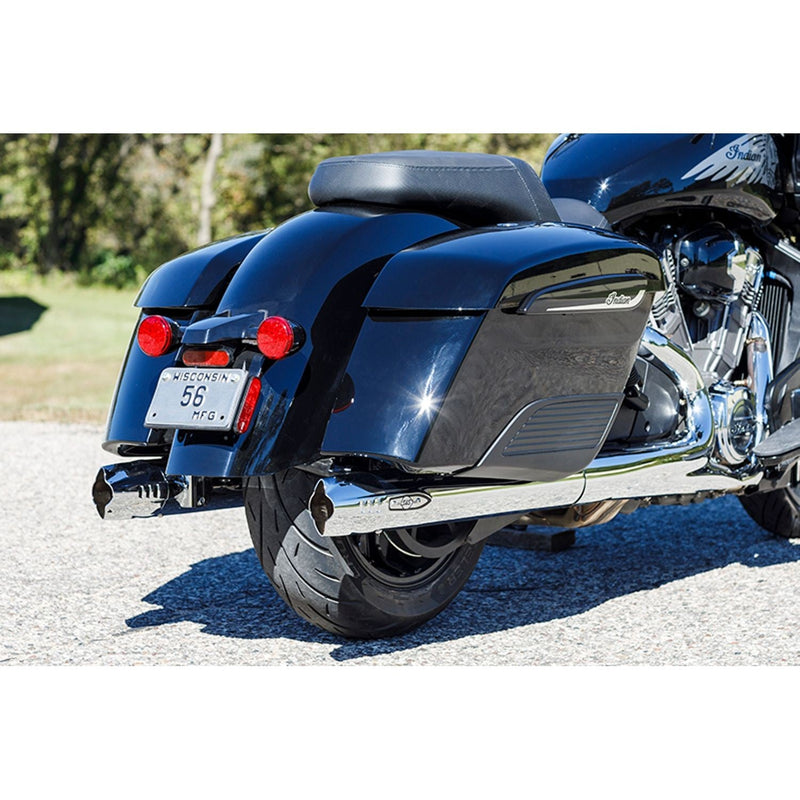 S&S Broadhead Fishtail Chrome Slip-On Mufflers for Indian