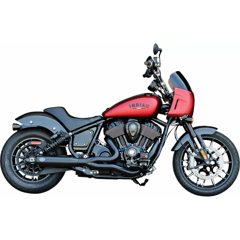 S&S Qualifier Stainless Steel 2-into-1 Exhaust System for Indian  - Customhoj