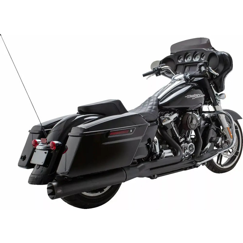 S&S Sidewinder 2-into-1 Exhaust System for Harley 17-24 Touring / Black / With high-flow catalytic converter (non-ece)  - Customhoj