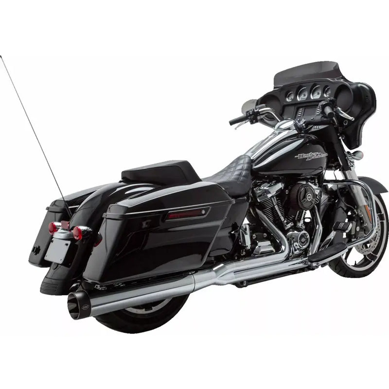 S&S Sidewinder 2-into-1 Exhaust System for Harley 17-24 Touring / Chrome / With high-flow catalytic converter (non-ece)  - Customhoj