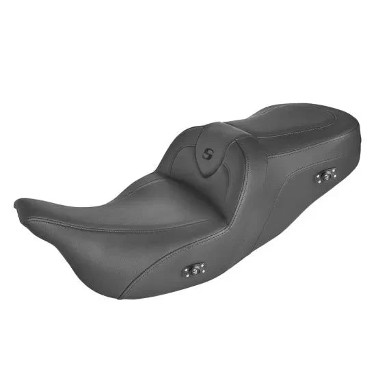 Saddlemen Plain Black Road Sofa Seat for Harley 08-24 Touring (excl. 23-24 CVO) / Non-Heated / Without Backrest