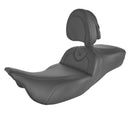Saddlemen Roadsofa Extended Reach Plain Seat for Harley 08-25 Touring (excl. 23-25 CVO; 24-25 Road Glide / Street Glide) / Black / Without heating / With backrest  - Customhoj