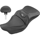 Saddlemen Roadsofa Plain Seat for Harley 08-25 Touring (excl. 23-25 CVO; 24-25 Road Glide / Street Glide) / Carbon Fiber / Without heating / With backrest  - Customhoj