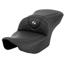 Saddlemen Roadsofa Plain Seat for Harley 24-25 Touring Road Glide / Street Glide / Carbon Fiber / Silver / Without heating / Without backrest  - Customhoj