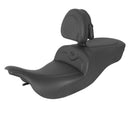 Saddlemen Roadsofa Plain Seat for Harley 97-07 Touring Electra Glide / Road Glide / Black / Without heating / With backrest  - Customhoj