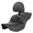 Saddlemen Roadsofa Tuck-n-Roll Seat for Harley 24-25 Touring Road Glide / Street Glide / Carbon Fiber / Without heating / With backrest  - Customhoj