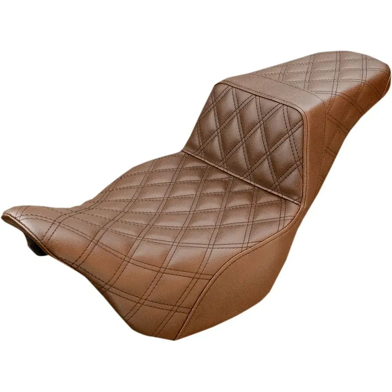 Saddlemen Step-Up Lattice Stitch for Harley 08-25 Touring (excl. 23-25 CVO; 24-25 Road Glide / Street Glide) / Brown / Black  - Customhoj