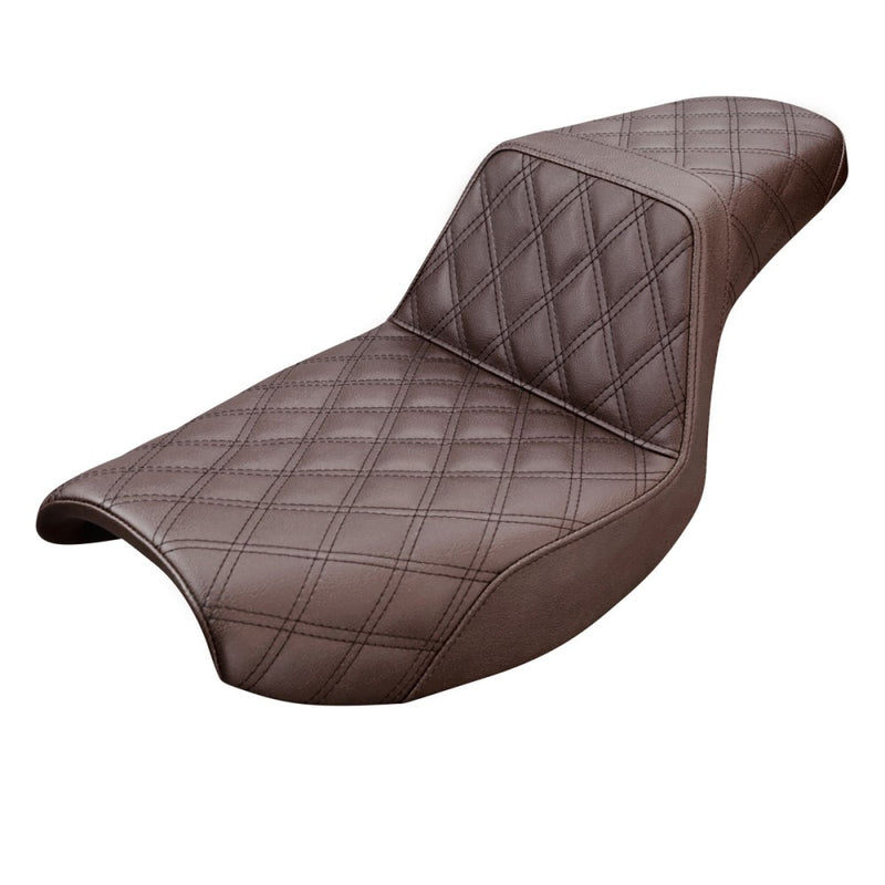 Saddlemen Step-Up Lattice Stitch for Harley 82-00 FXR / Brown / Black  - Customhoj