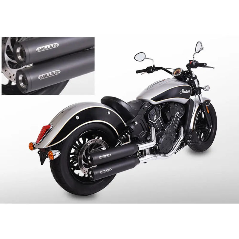 Miller Yuma Euro 3/4/5 Slip-On Mufflers for Indian
