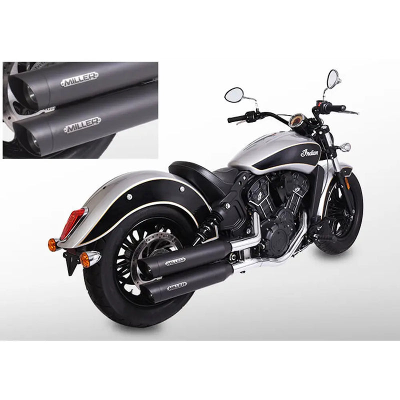 Miller Yuma Euro 3/4/5 Slip-On Mufflers for Indian