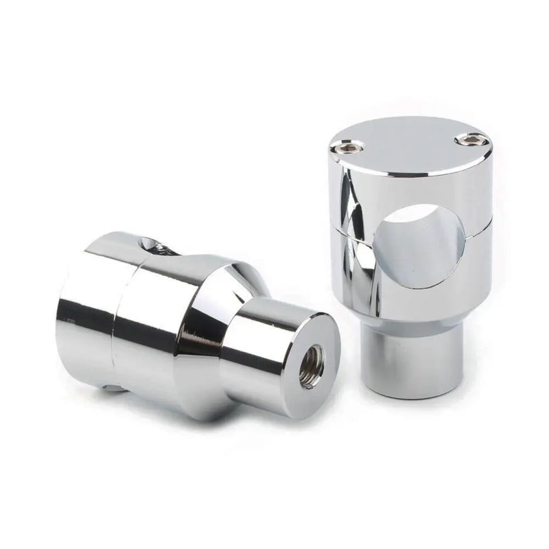 SMP Round Top Motorcycle Handlebar Risers 2" (5.1cm) / Chrome  - Customhoj