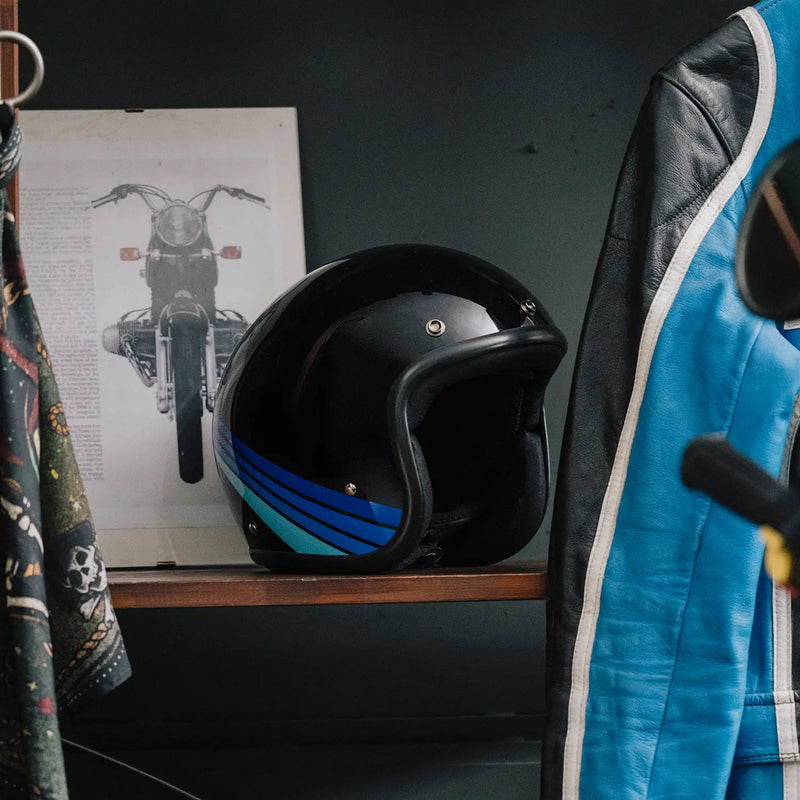 DMD Casque de moto ouvert rétro personnalisé