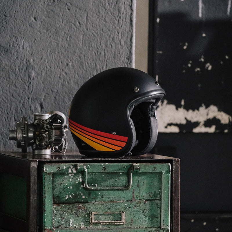 DMD Casque de moto ouvert rétro personnalisé