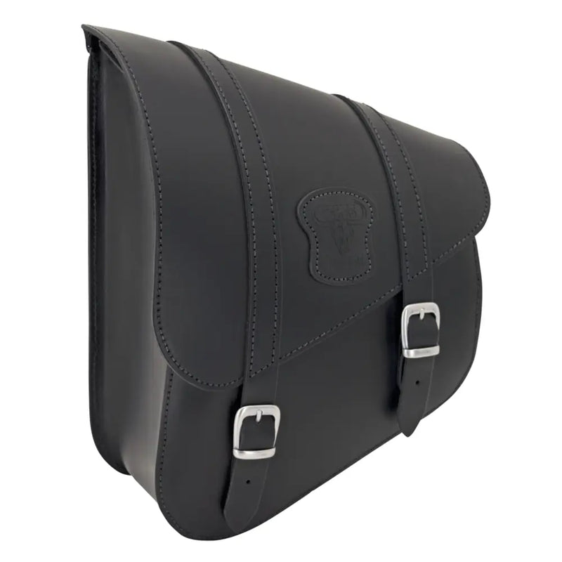 Texas Leather Swingarm Bag for Harley 18-25 Softail (read note) / Black with full length straps  - Customhoj