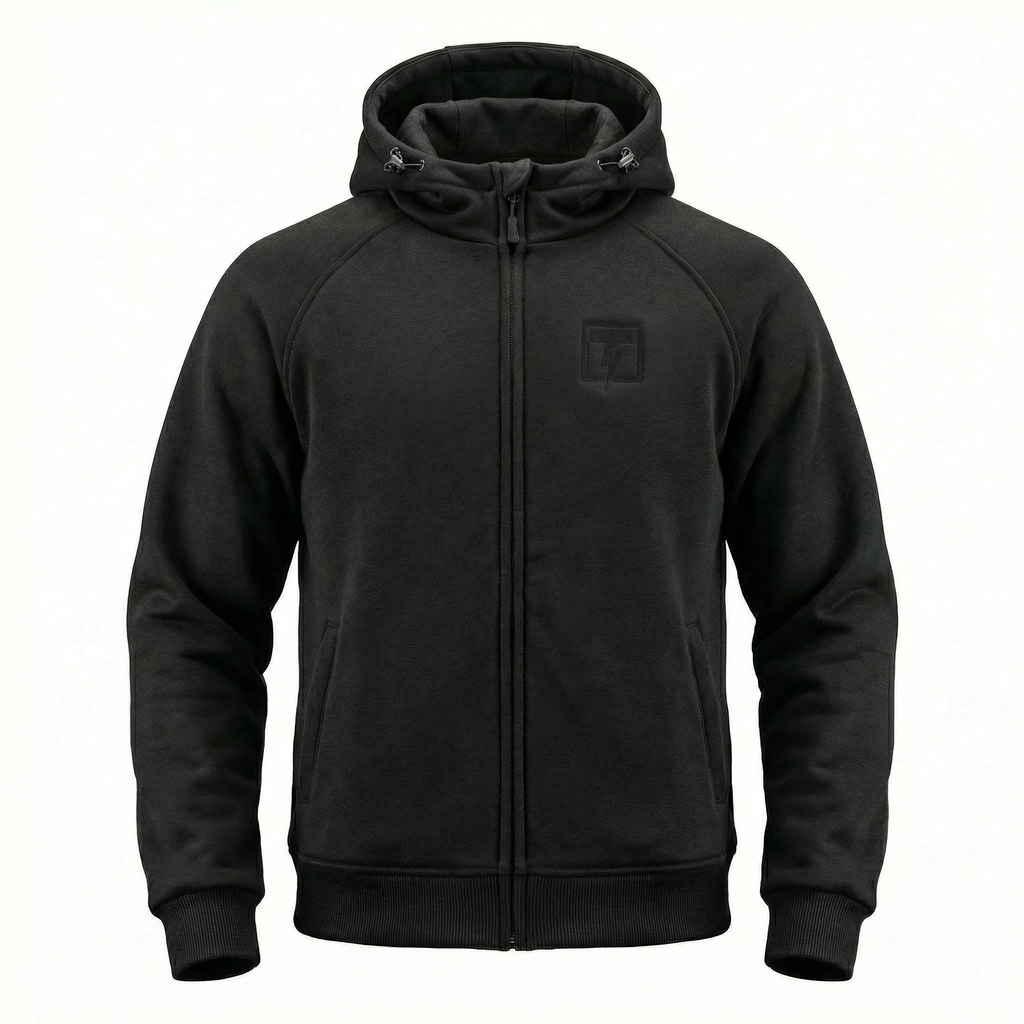 THNDR Sweat à capuche en Kevlar pour motards Blackout II
