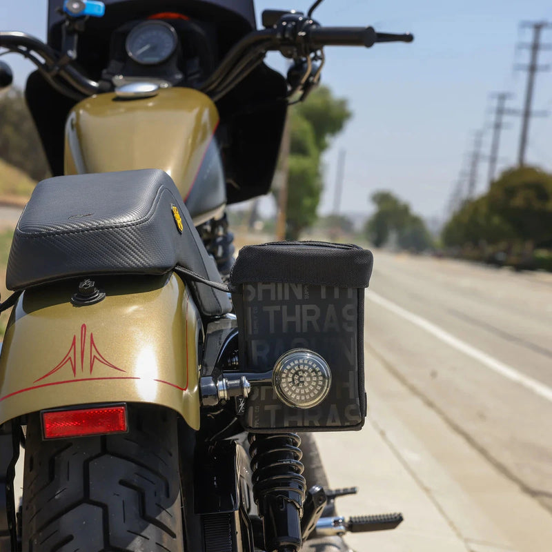 Thrashin Supply Mini Essential 8L Throw-Over Motorcycle Saddlebag Set  - Customhoj