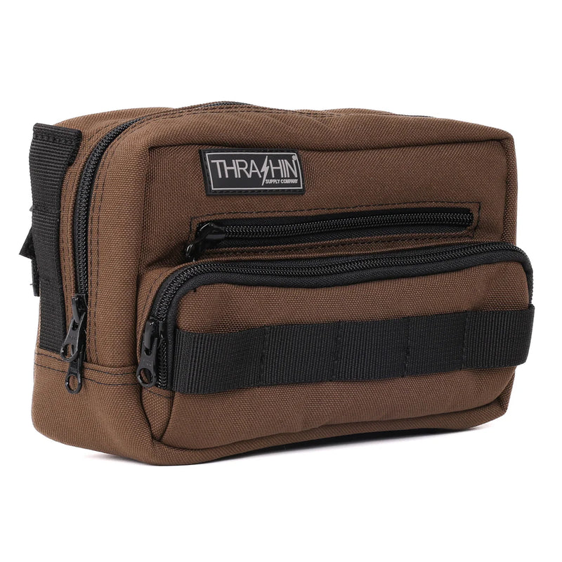 Thrashin Supply Motorcycle Handlebar Bag Plus Brown  - Customhoj