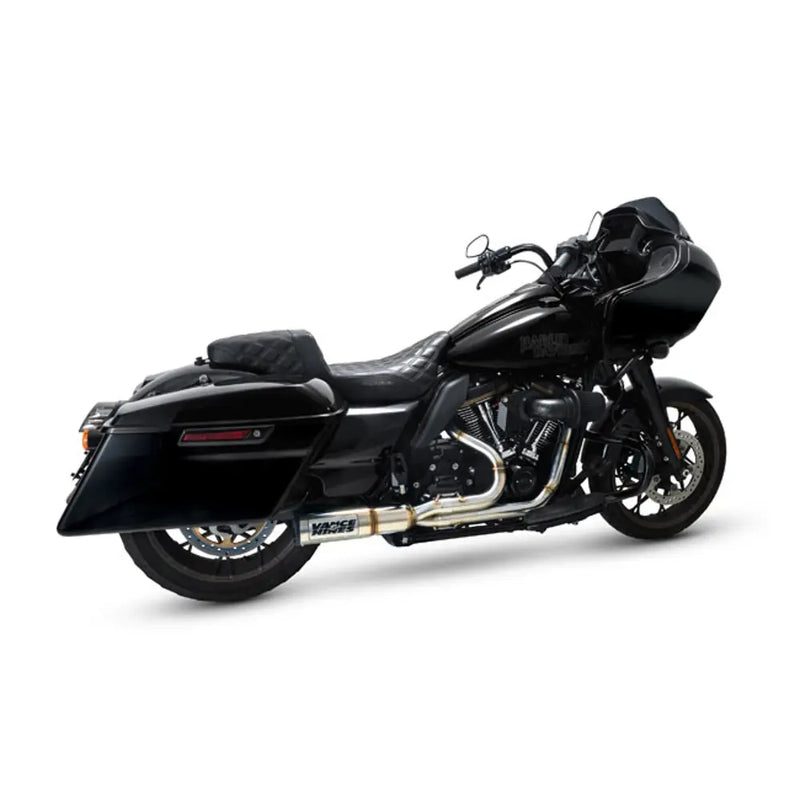 Vance & Hines 2-into-1 Hi-Output RR Exhaust for Harley 17-24 Touring (excl. 2024 FLHX / FLTRX & 23-24 CVO) / Brushed  - Customhoj
