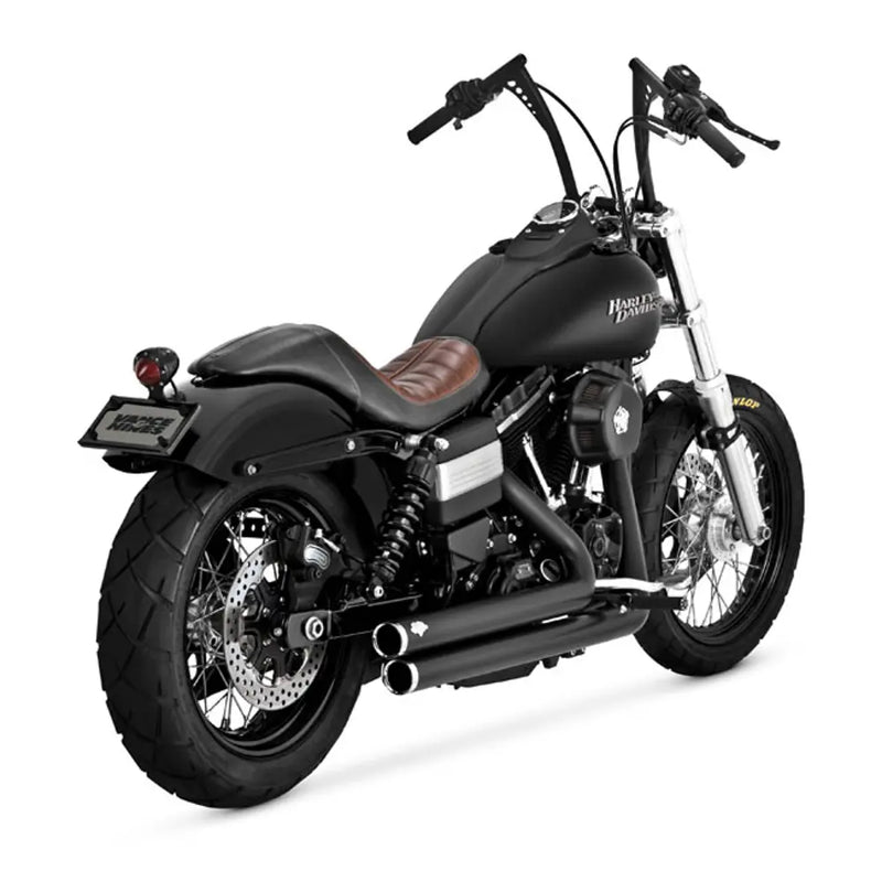Vance & Hines Bigshots Staggered Exhaust for Harley 06-17 Dyna (excl. FLD) / Black  - Customhoj