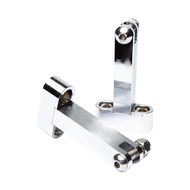 Vity's Design Floorboard Brackets 93-21 FLT/Touring; 09-21 Trikes / Chrome Vity's Design Passenger Floorboard Mount Brackets for Harley Customhoj