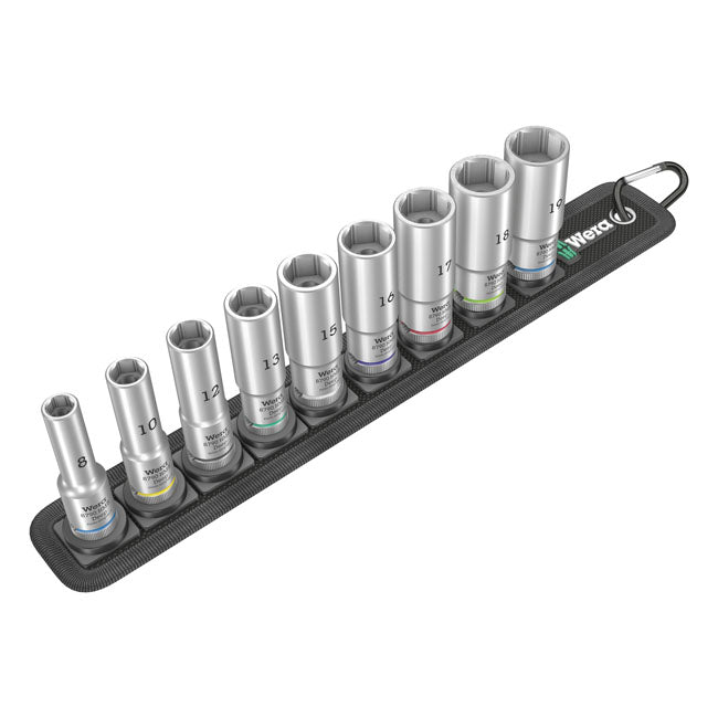 Wera Socket Set Wera Socket Belt with 3/8" Hex Deep Sockets Metric Sizes Customhoj