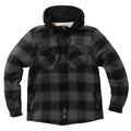 West Coast Choppers Hell Bent Flannel Jacket Charcoal/Black / S  - Customhoj