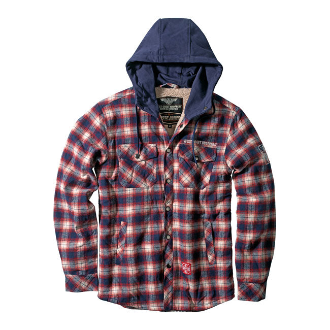 West Coast Choppers Jacket Navy/Red / S West Coast Choppers Sherpa Lined Jacket Customhoj