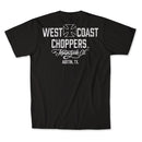 West Coast Choppers Motorcycle T-Shirt Black/White / S  - Customhoj