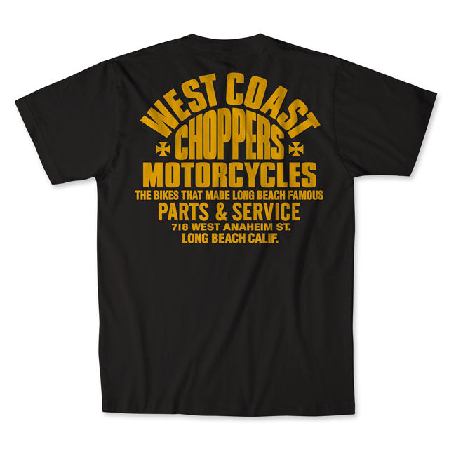 West Coast Choppers Parts T-Shirt Black/Yellow / S  - Customhoj