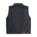 West Coast Choppers x 13 1/2 Dominator RAW Denim Motorcycle Vest  - Customhoj
